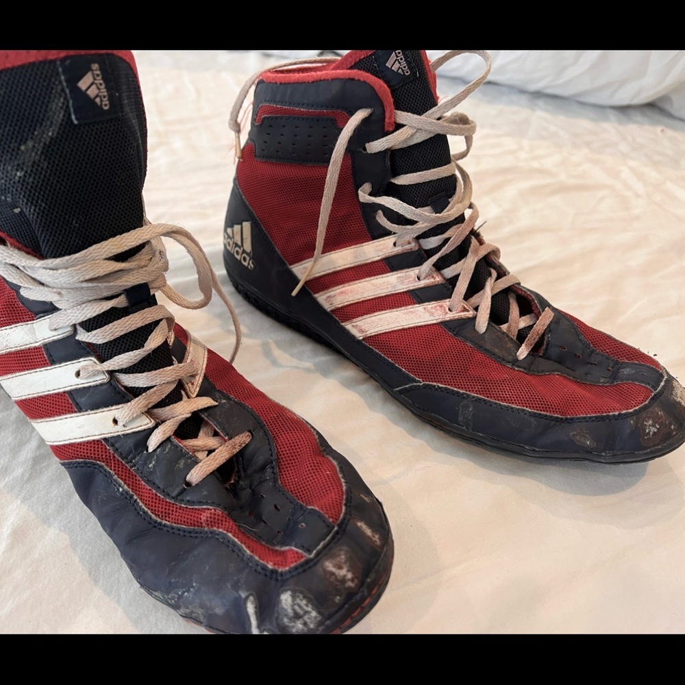 Well loved & very lucky Adidas wrestling shoes!